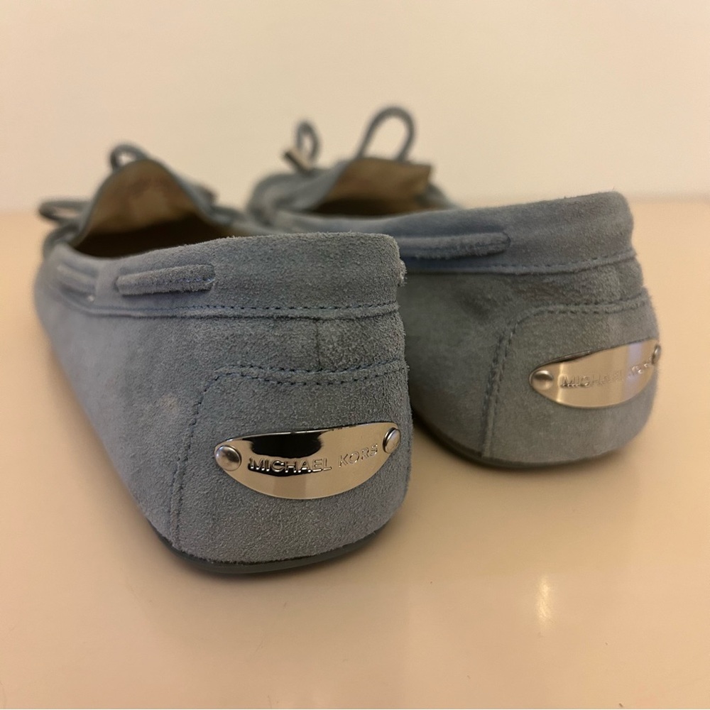 New Michael Kors Blue Suede Leather Loafer Size 8M NWOB - Picture 4 of 8